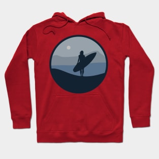 Surf Girl Silhouette Hoodie